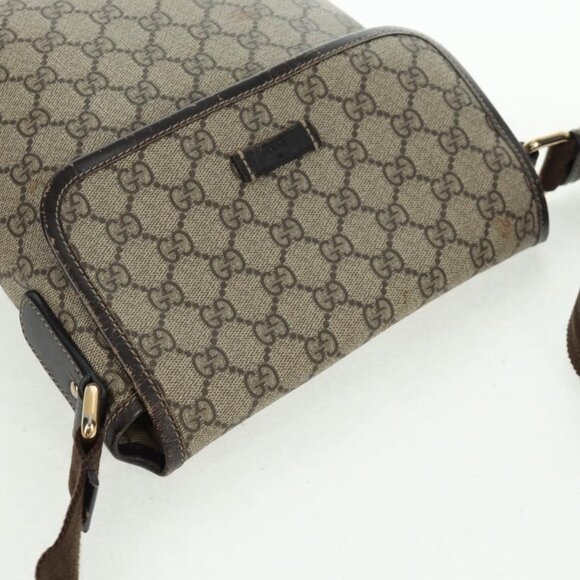 Authentic GUCCI GG Supreme Shoulder Bag PVC Beige Gold 223666 - Picture 15 of 16